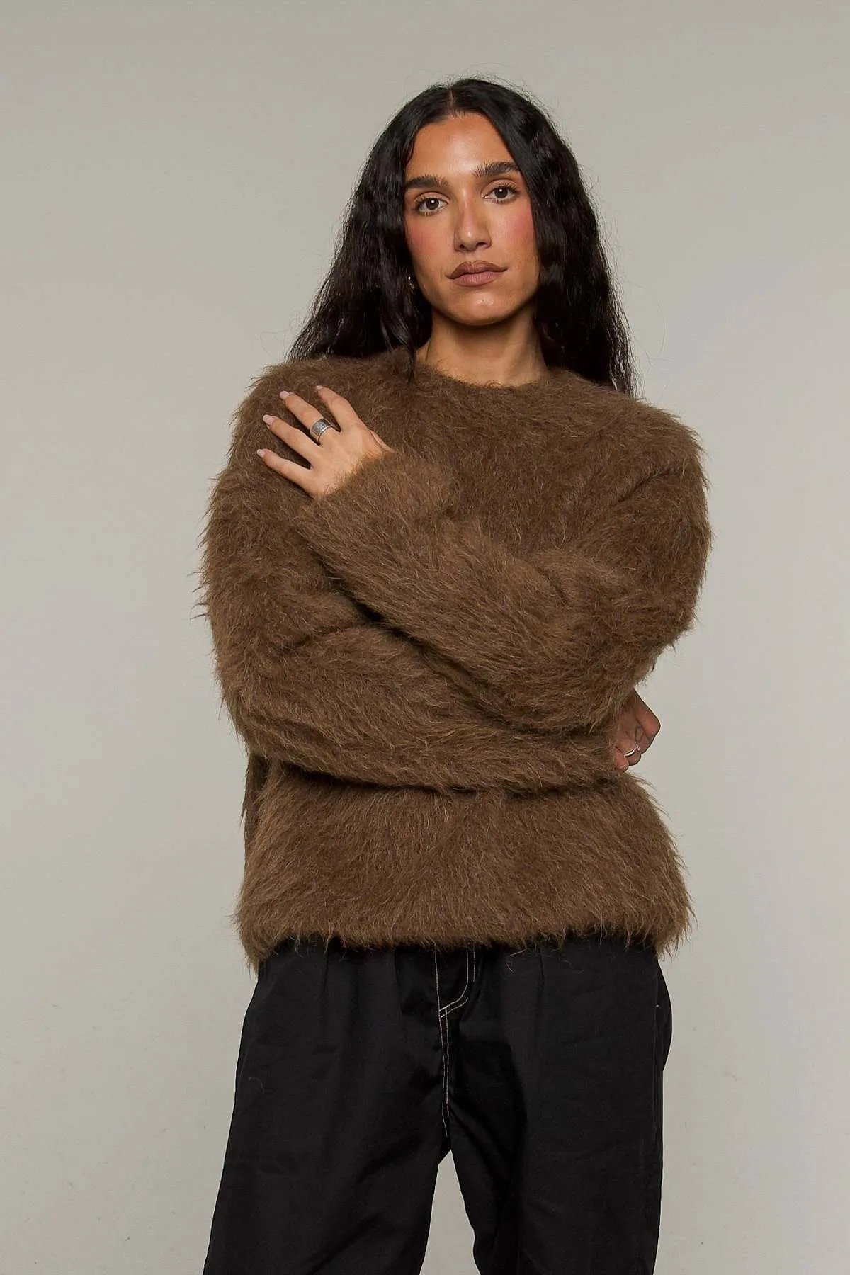 Dakota Alpaca Sweater - Brown