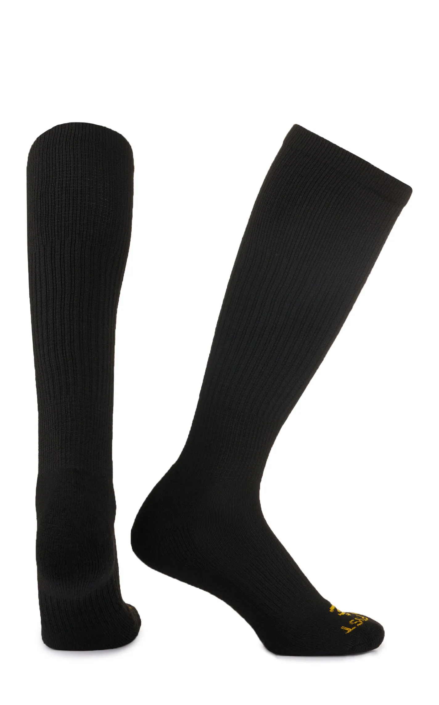 Dan Post Men's Cowboy Certified Black Over the Calf Boot Socks (Fits Sizes 7 to 10)