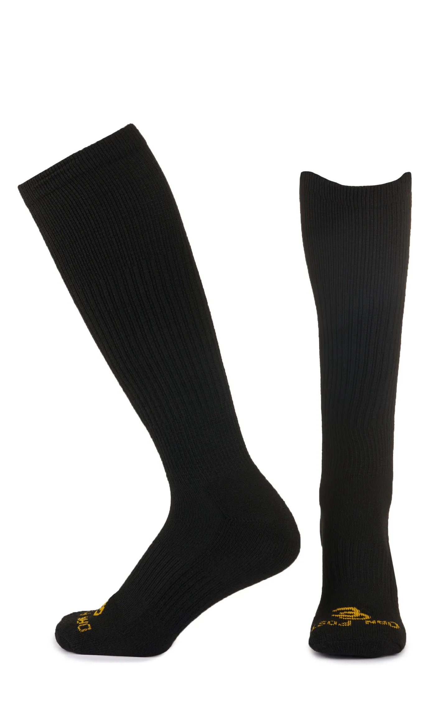 Dan Post Men's Cowboy Certified Black Over the Calf Boot Socks (Fits Sizes 7 to 10)