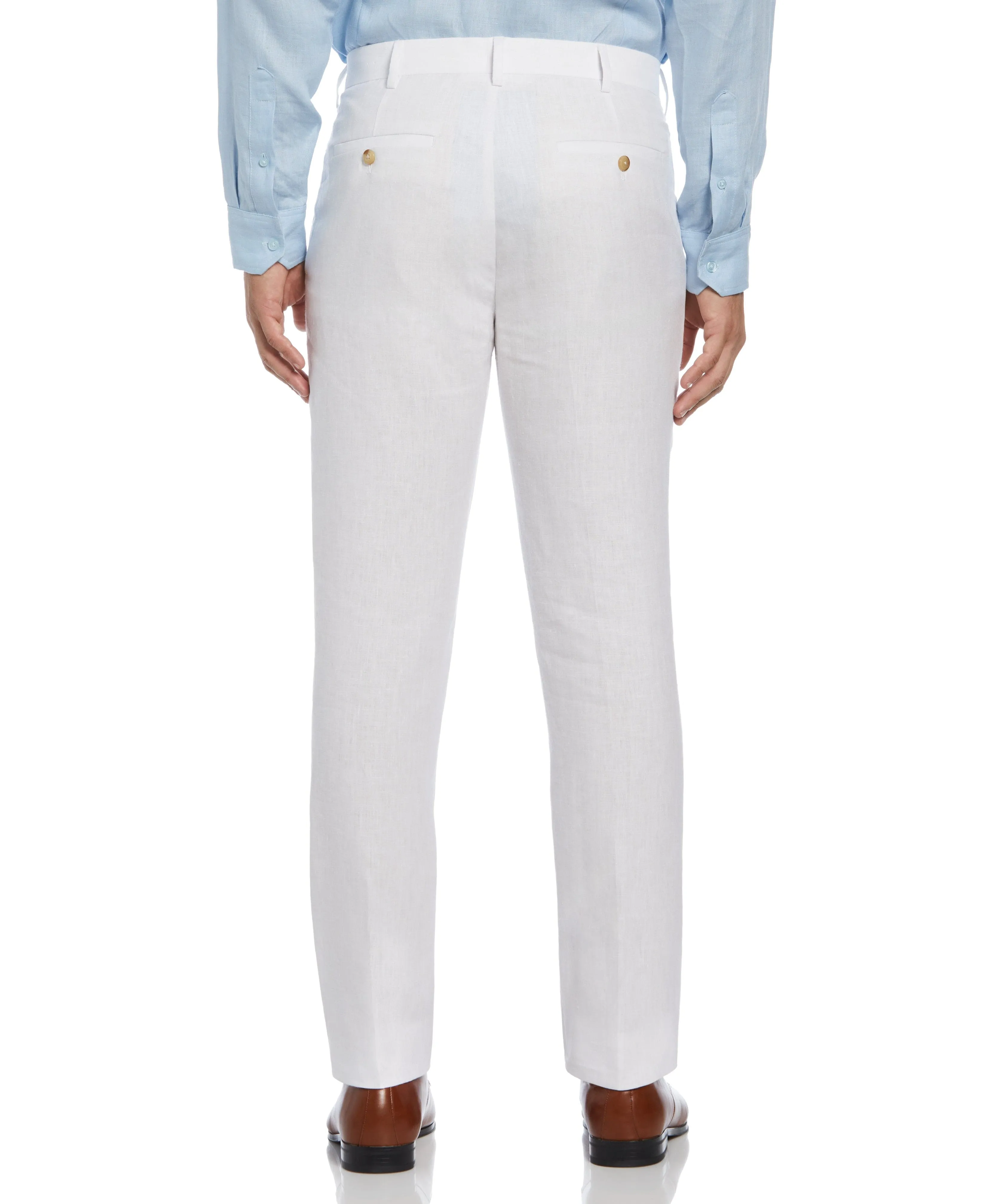 Delave Linen Flat Front Pant