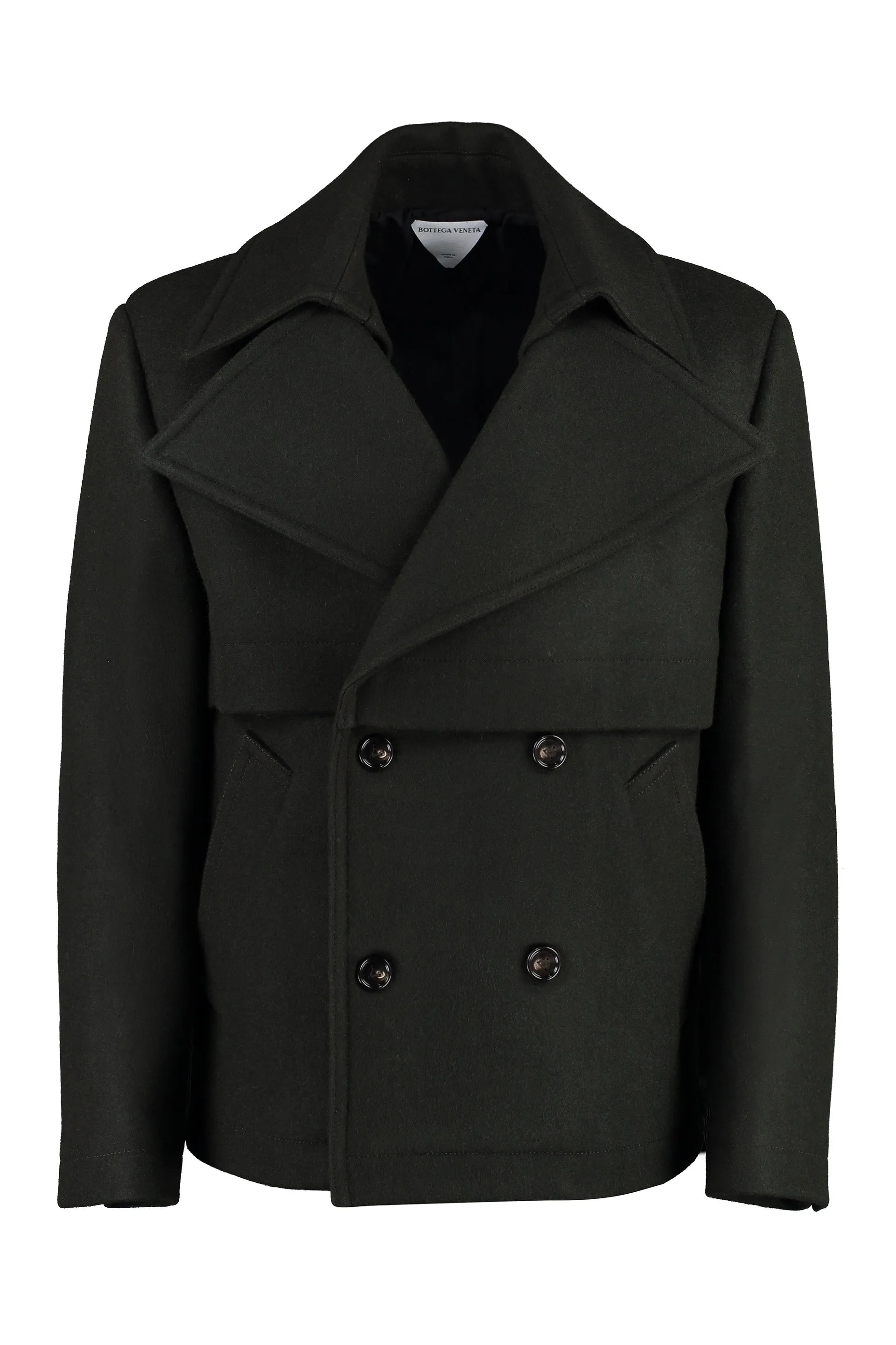 DOUBLE-BREASTED WOOL COAT