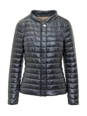 Down Jacket with Stand-Up Collar