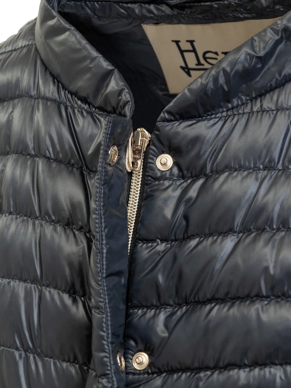 Down Jacket with Stand-Up Collar