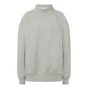 DRIES VAN NOTEN Zip-Fastening Turtleneck Sweater - Grey