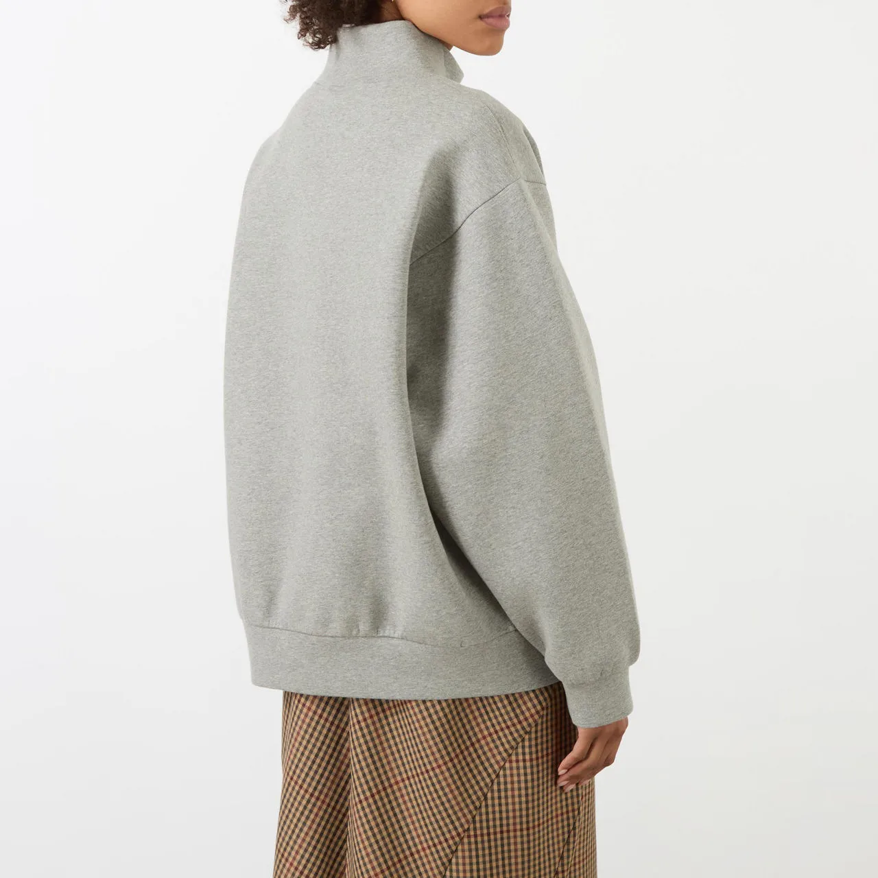 DRIES VAN NOTEN Zip-Fastening Turtleneck Sweater - Grey