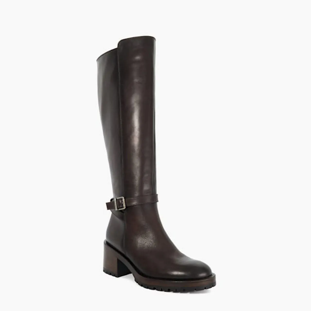 DUNE LONDON Tassie Leather Knee-High Boots - Black