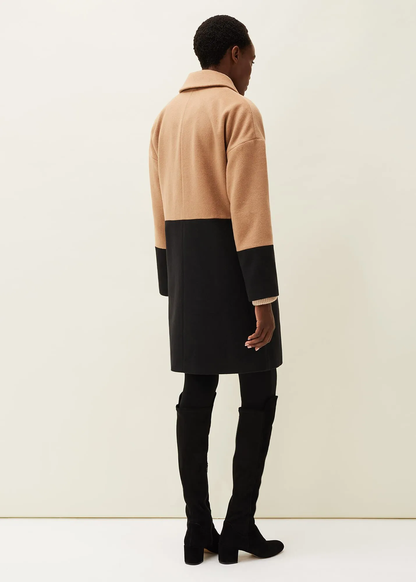 Emery Colourblock Wool Coat