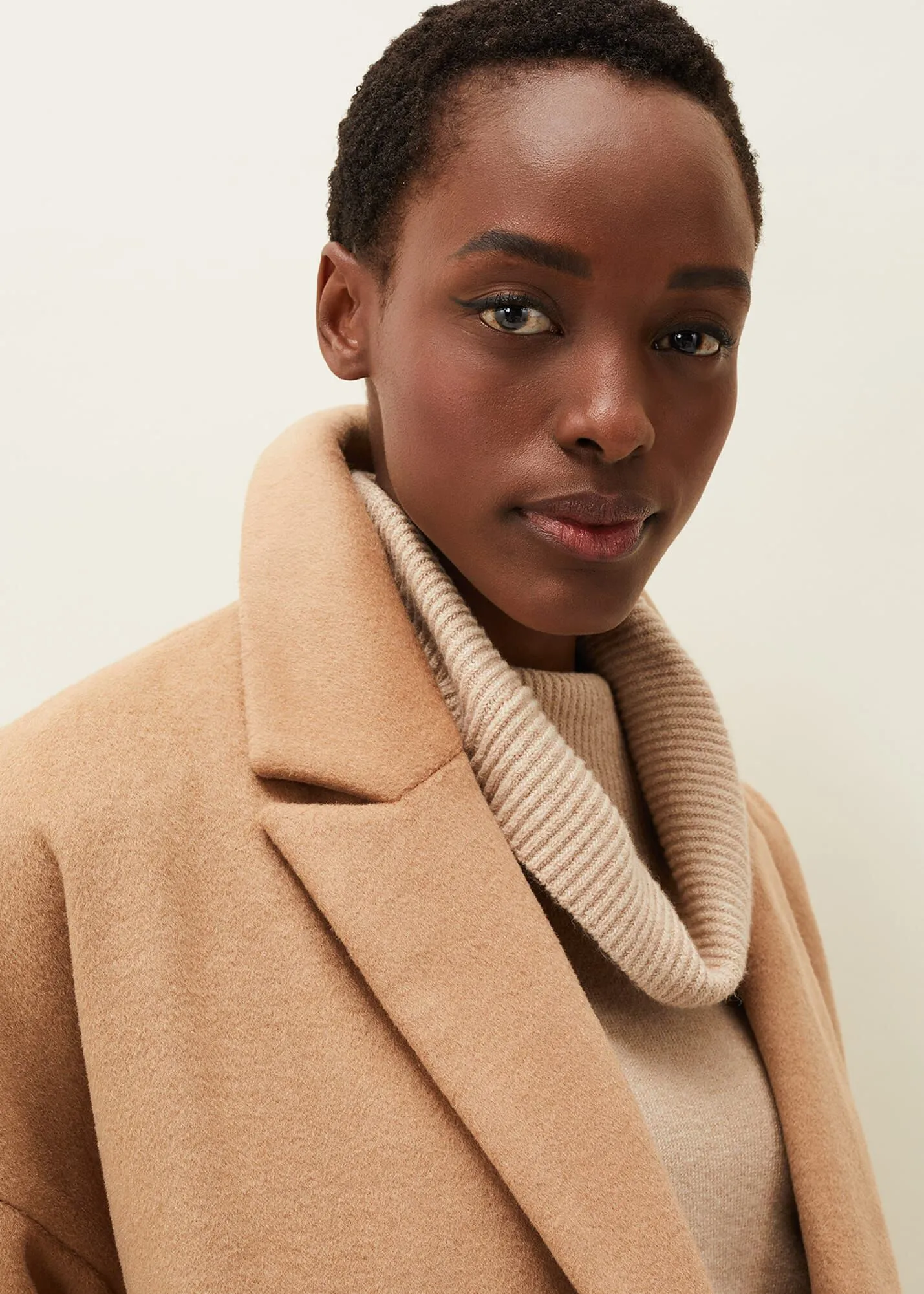 Emery Colourblock Wool Coat