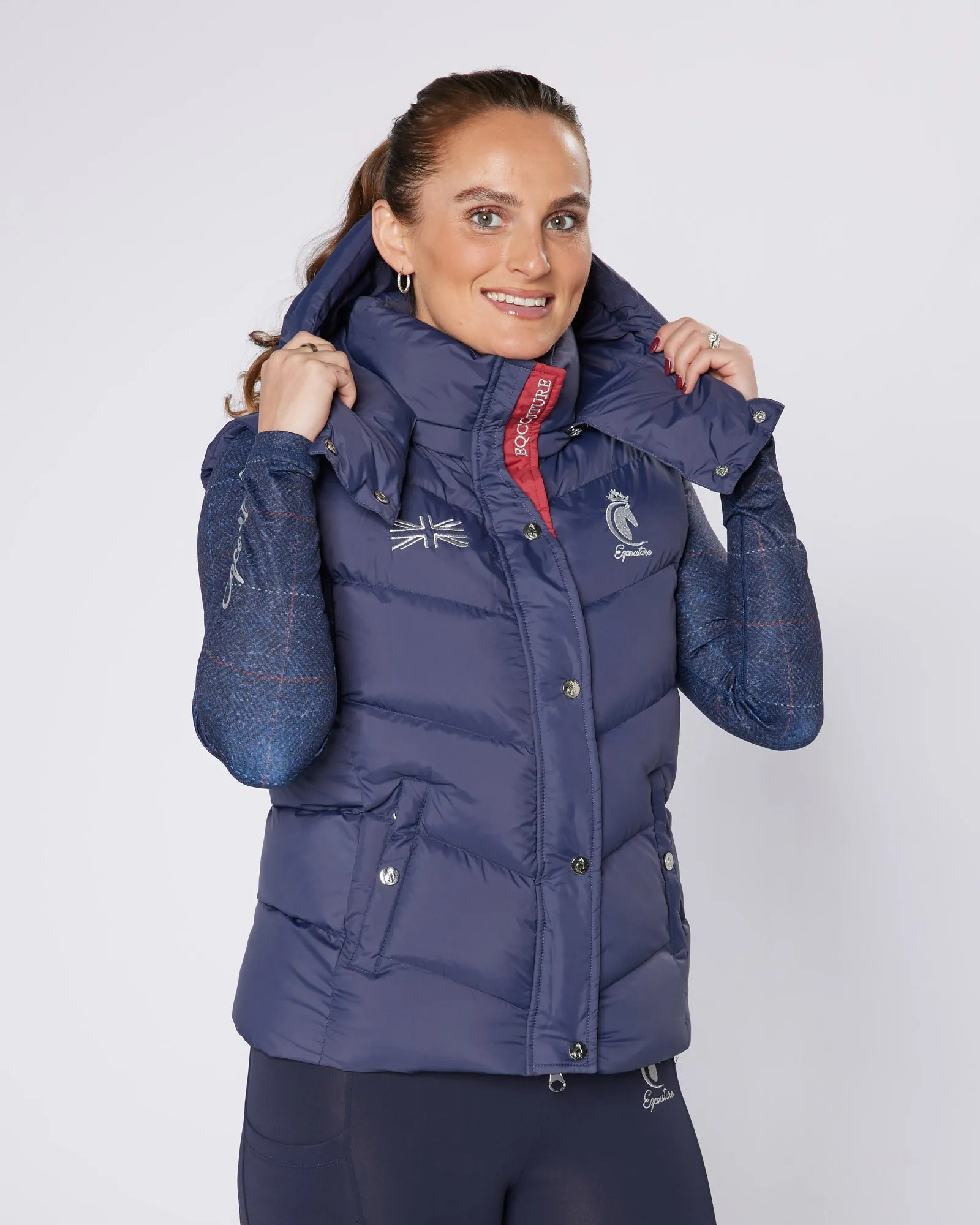 Exclusive Navy Team Gilet - Detachable Hood