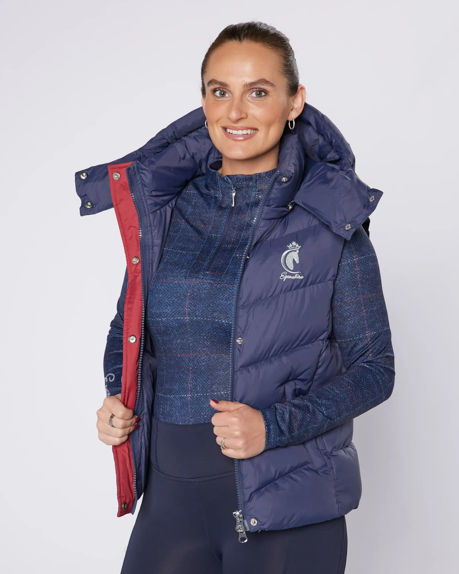 Exclusive Navy Team Gilet - Detachable Hood