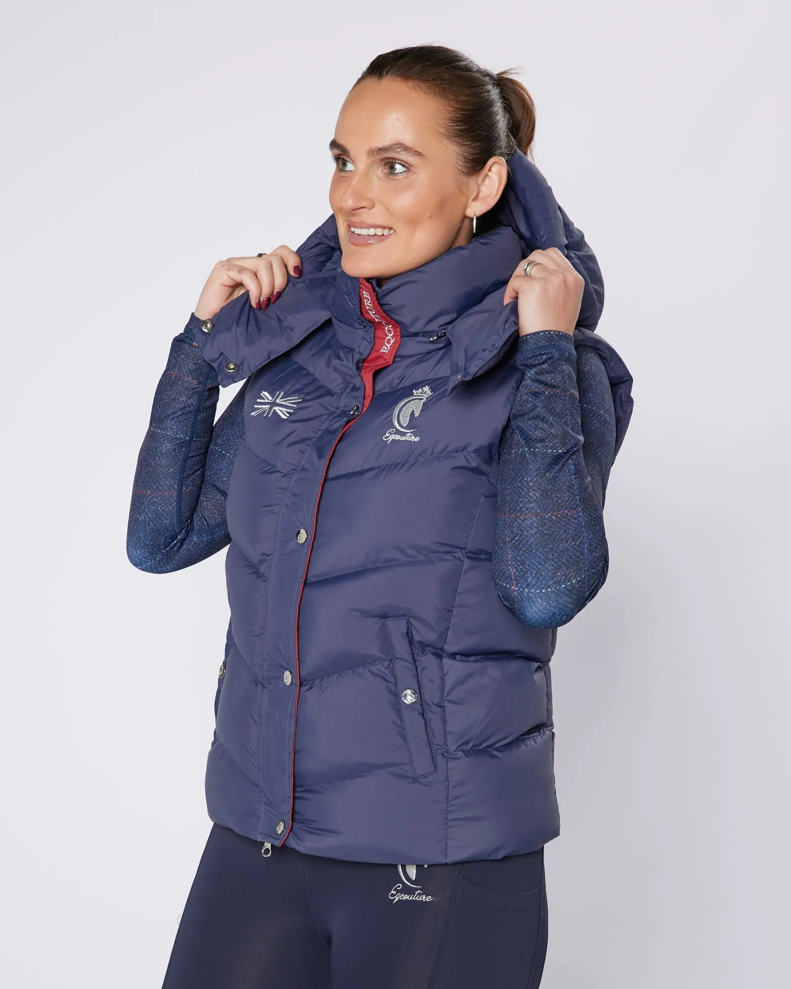 Exclusive Navy Team Gilet - Detachable Hood