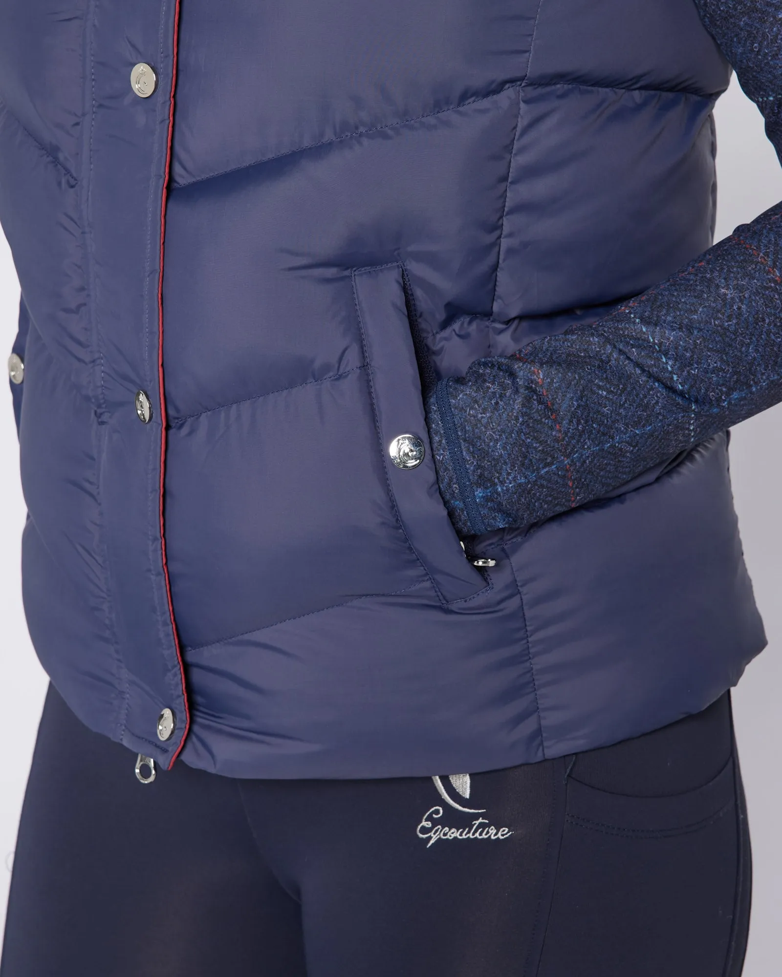 Exclusive Navy Team Gilet - Detachable Hood