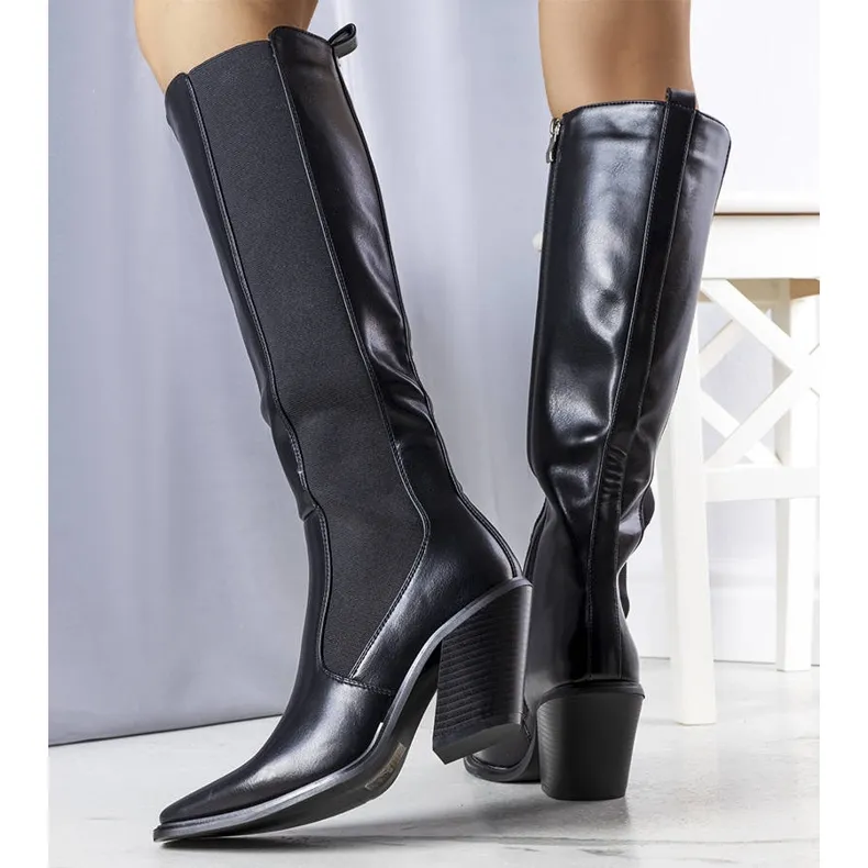 Fashionable Black Imagna Boots