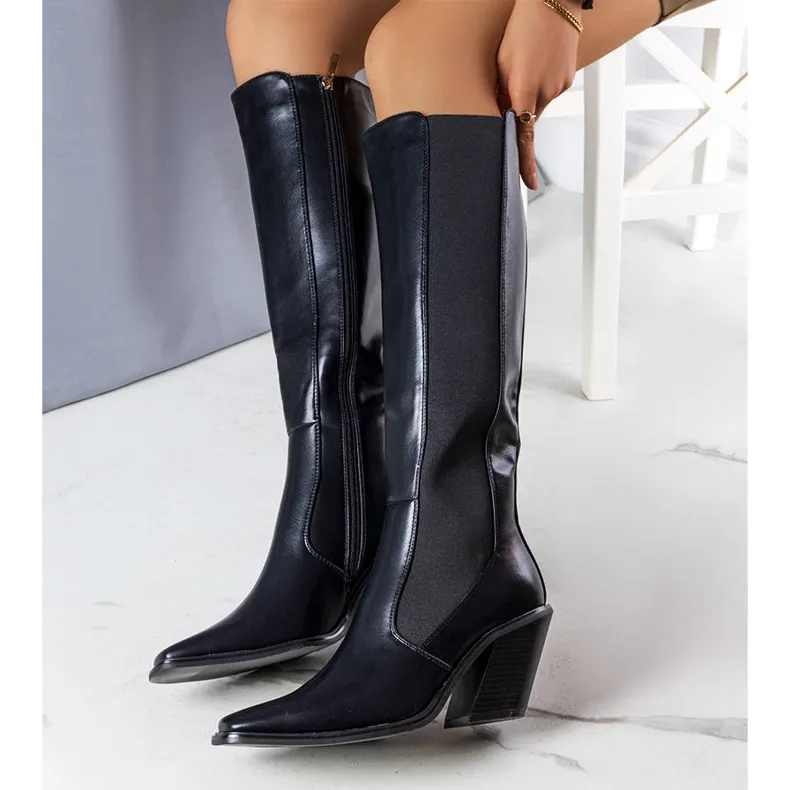 Fashionable Black Imagna Boots