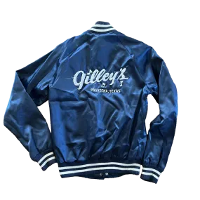 Gilley's Navy Blue Satin Jacket Size S