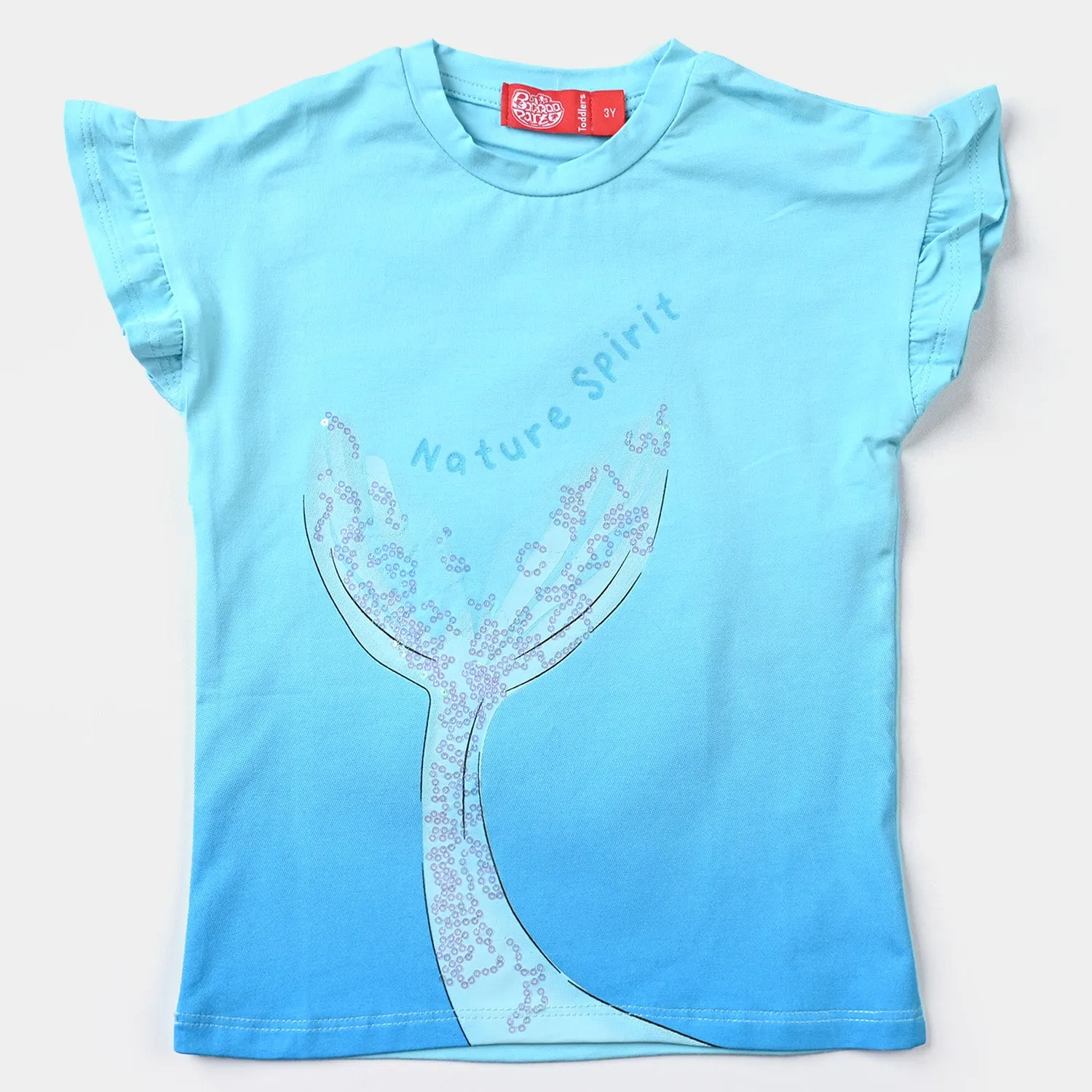 Girls Lycra Jersey T-Shirt Nature Spirit-LT.Blue