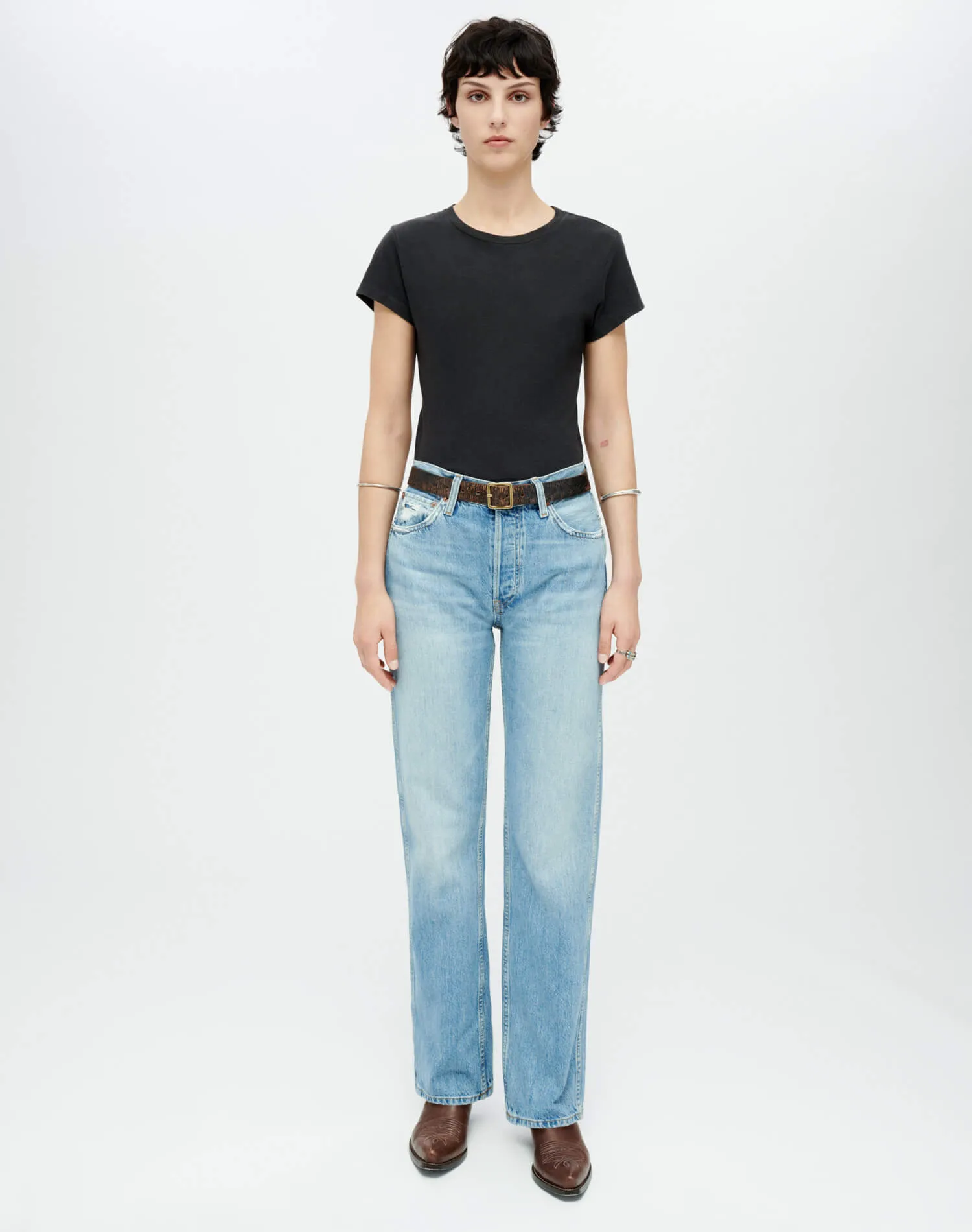 Hanes 1960s Slim Tee - Washed Black