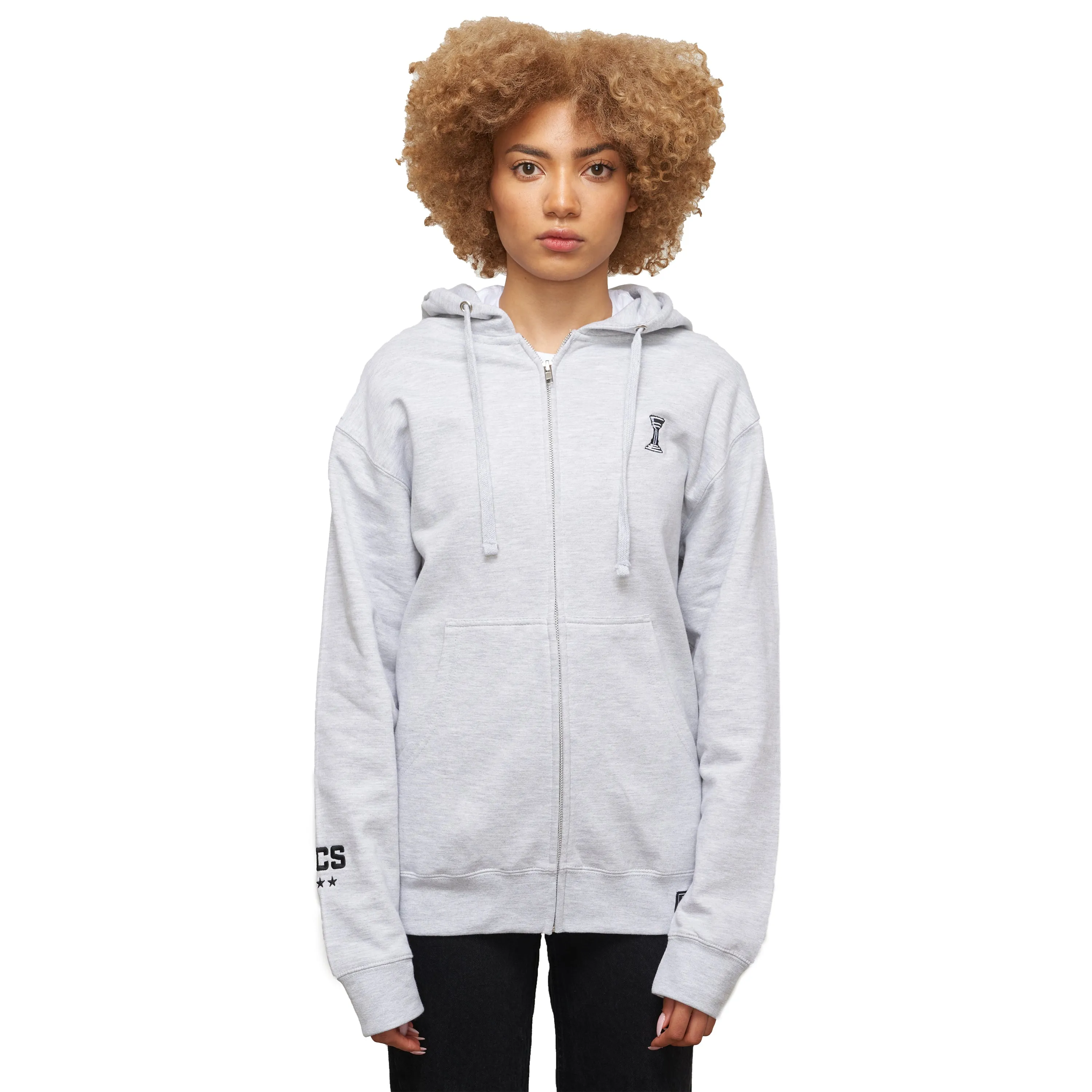 HCS Trophy Heather Gray Zip-up Hoodie