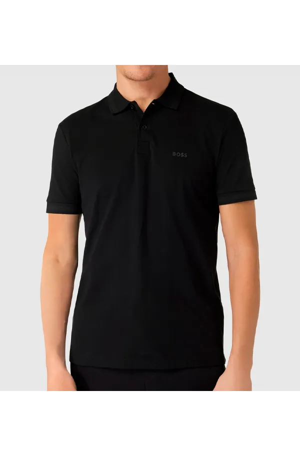 Hugo Boss Pio Logo Polo Black