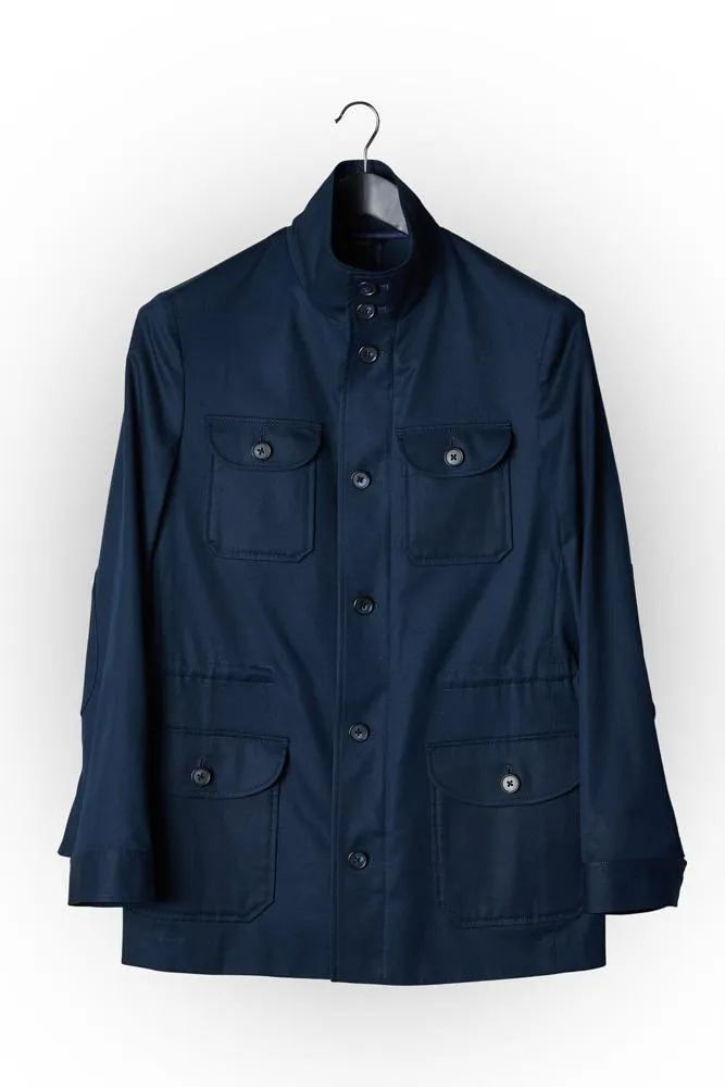 Hunter Safari Jacket - Navy Cotton