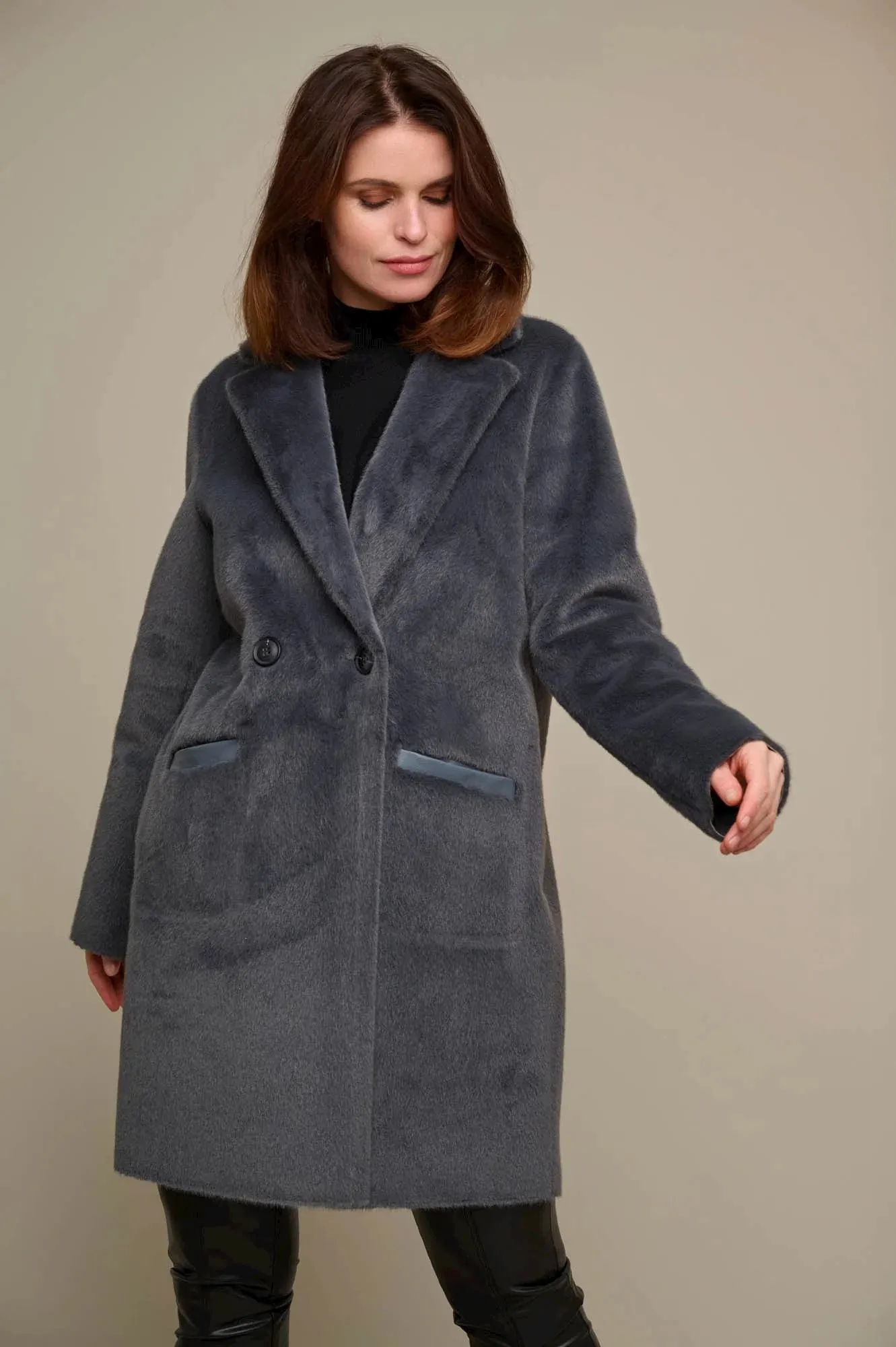 Ivon Reversible Coat Night