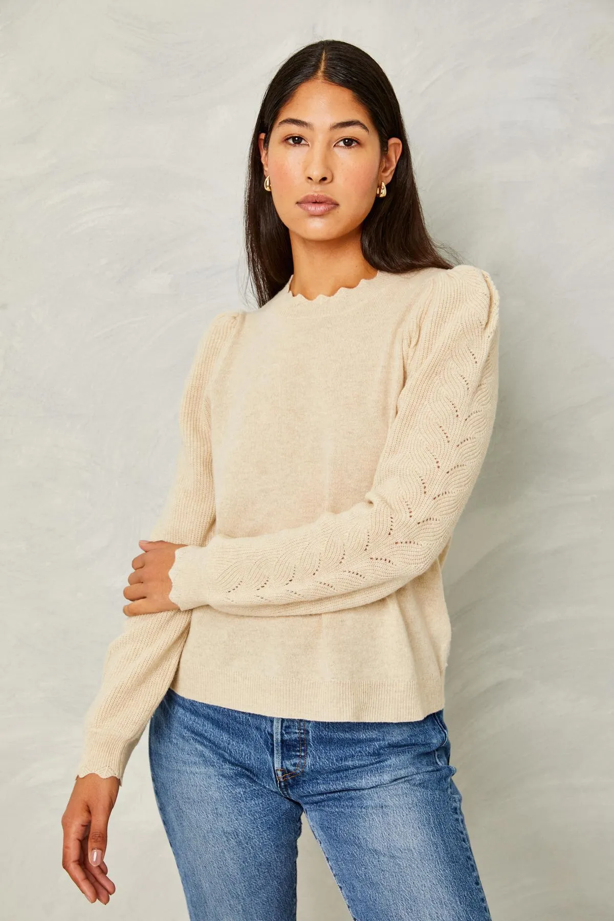 Ivy Cashmere Sweater - Wheat