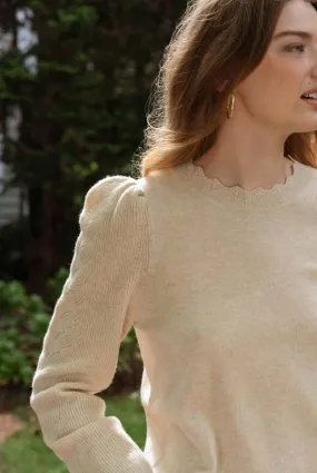 Ivy Cashmere Sweater - Wheat