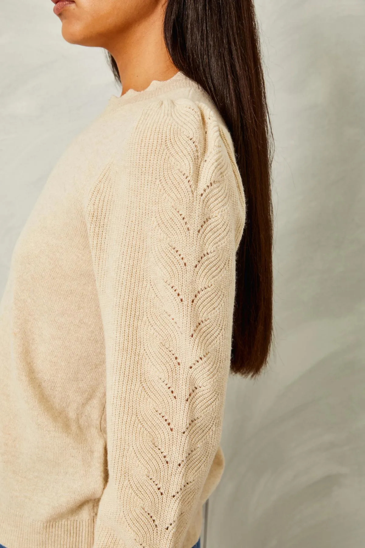 Ivy Cashmere Sweater - Wheat