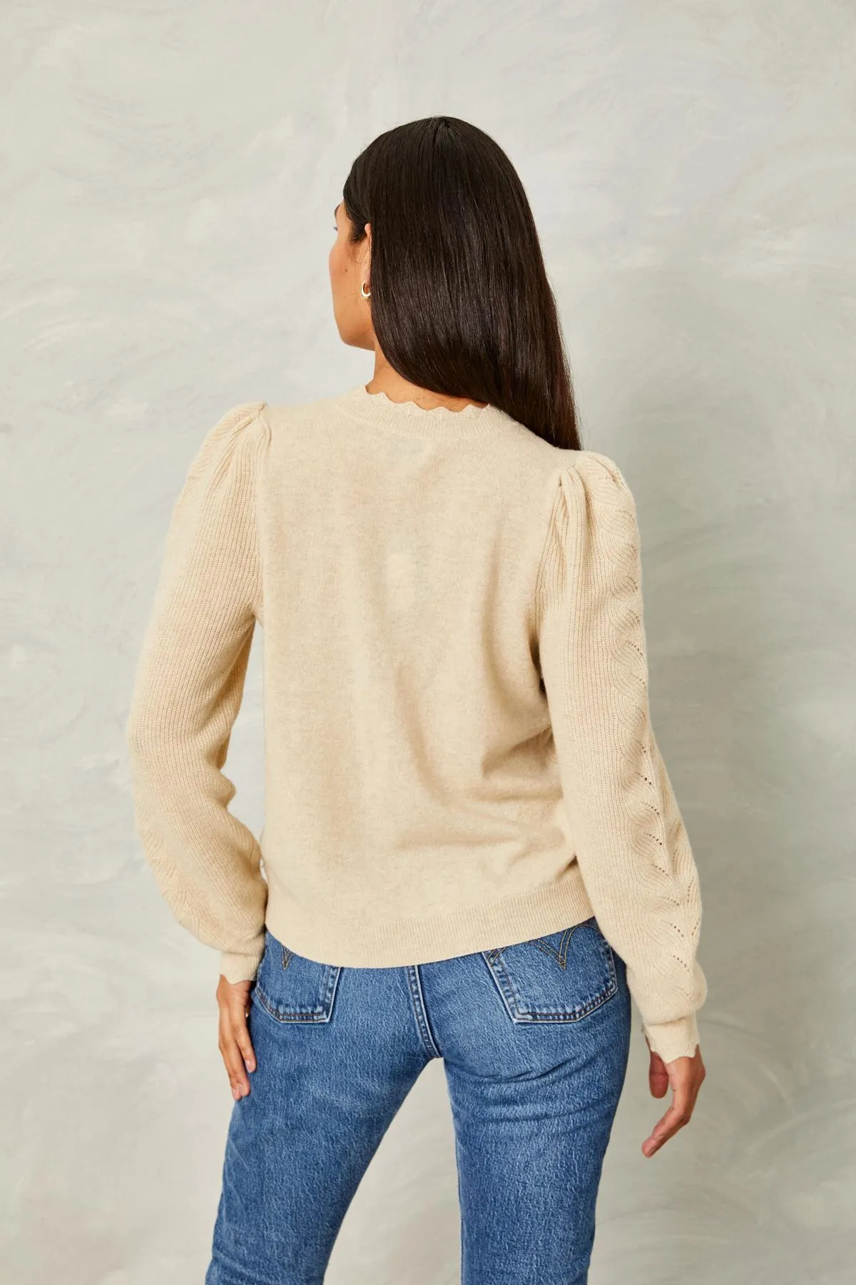 Ivy Cashmere Sweater - Wheat