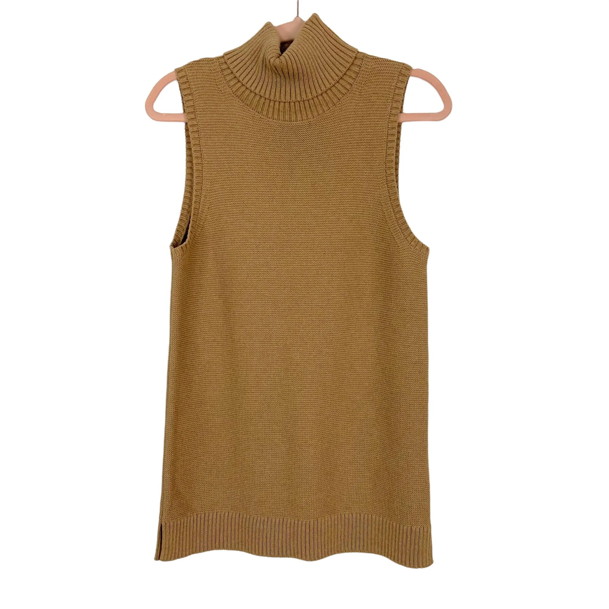 J Crew Camel Turtleneck Sleeveless Sweater NWT- Size S (sold out online)