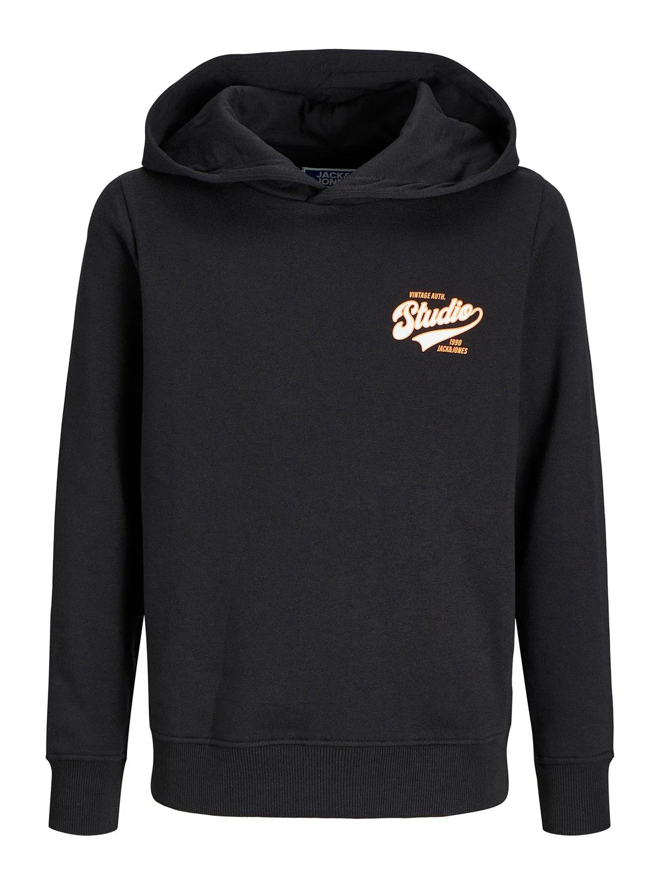 Jack & Jones Junior Boys Trend Back Print Hoody - Black