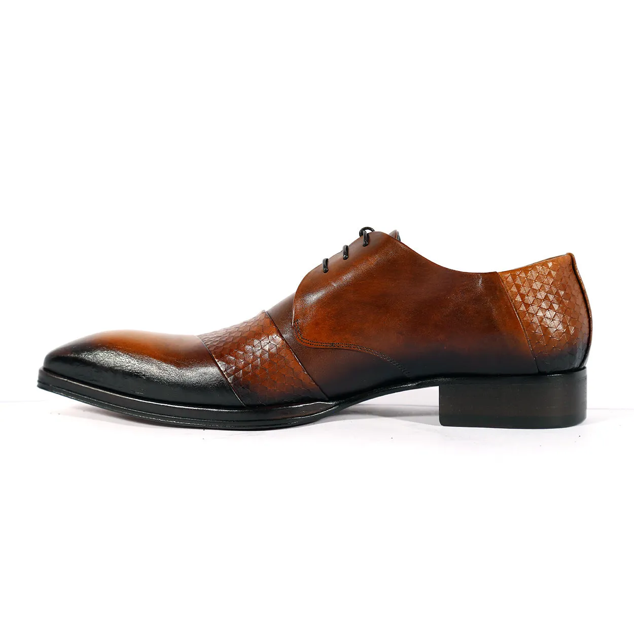 Jo Ghost 2539 Men's Shoes Brown Laser Cut / Calf-Skin Leather Derby Oxfords (JG5316)