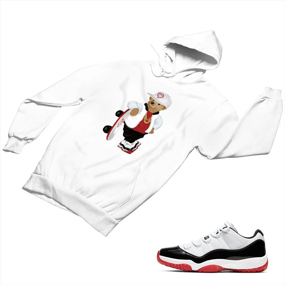 Jordan 11 White Bred Matching Custom Designed Hoodies JD 11-5-7-25