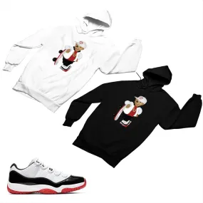 Jordan 11 White Bred Matching Custom Designed Hoodies JD 11-5-7-25