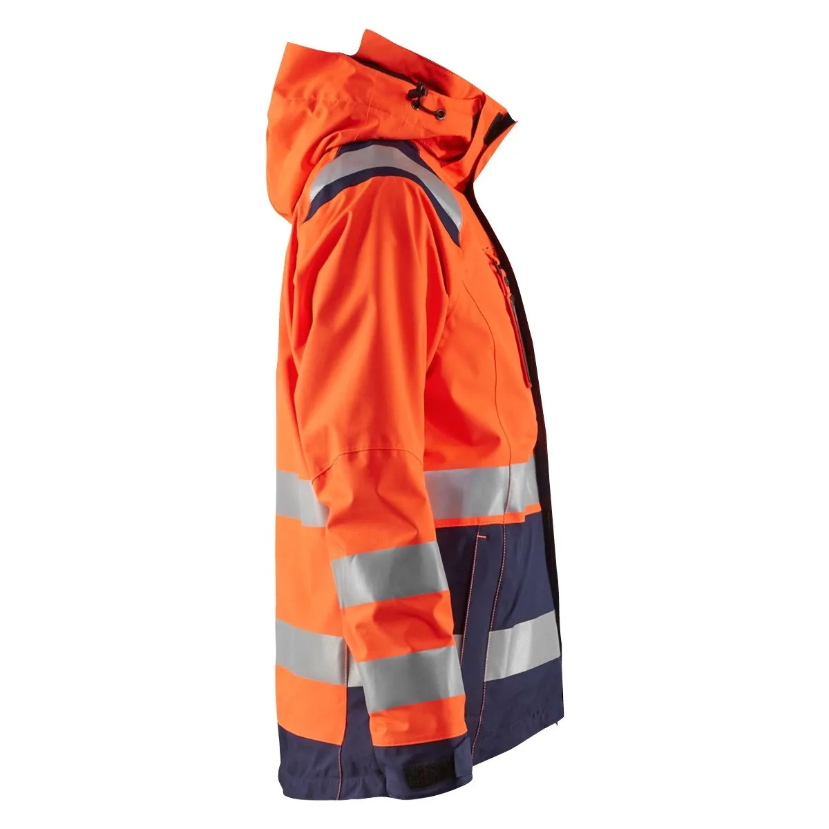 Ladies High Vis Shell Jacket 4904 High Vis Oranje/Marineblauw - Blåk