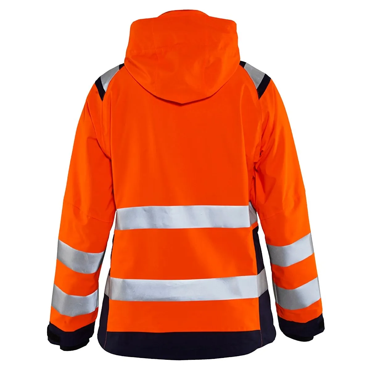 Ladies High Vis Shell Jacket 4904 High Vis Oranje/Marineblauw - Blåk