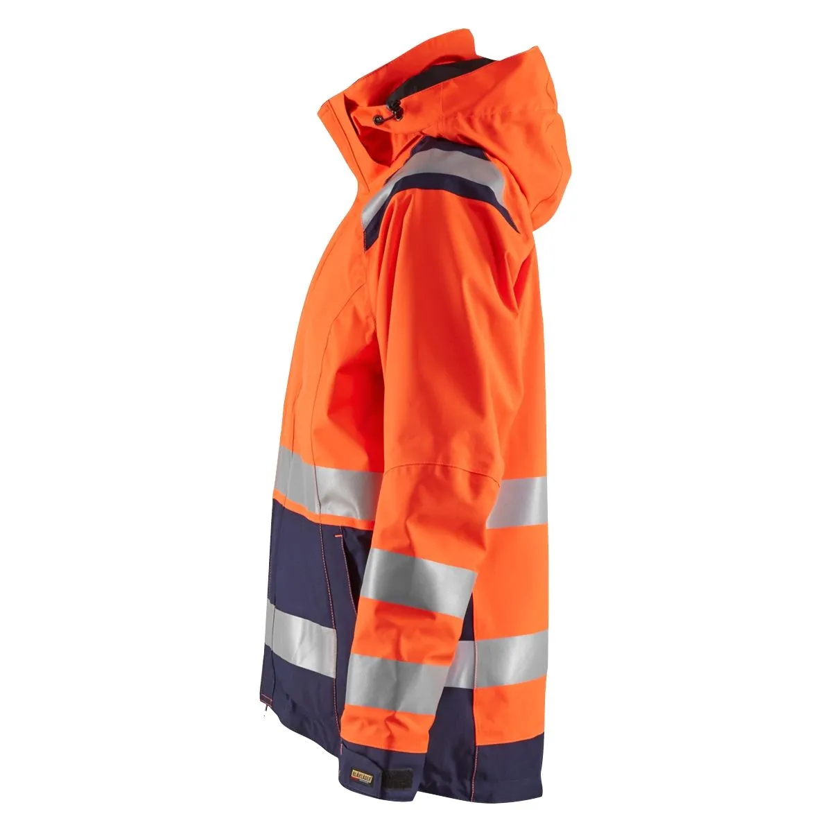 Ladies High Vis Shell Jacket 4904 High Vis Oranje/Marineblauw - Blåk