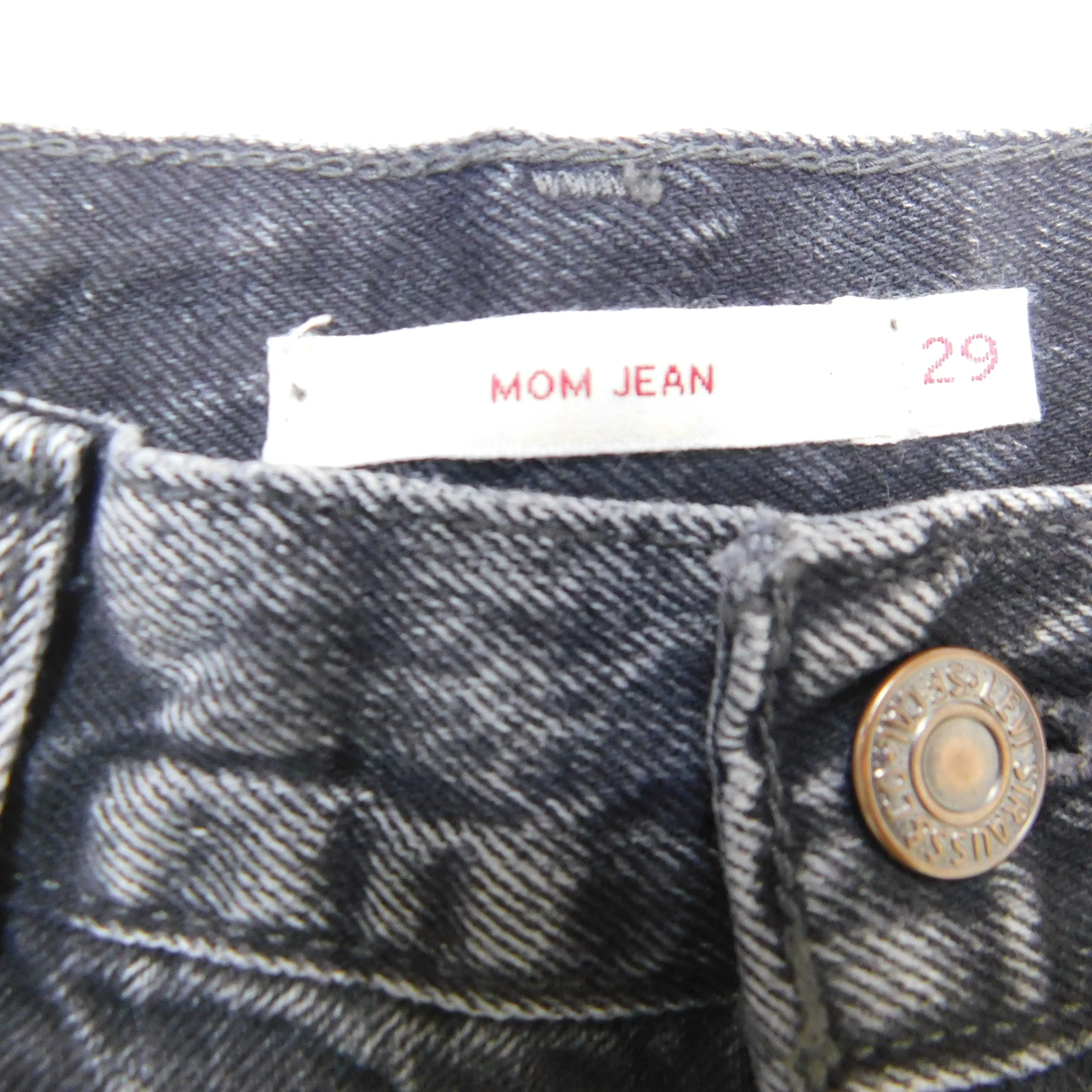 Levi's Black Stonewashed Mom Jeans