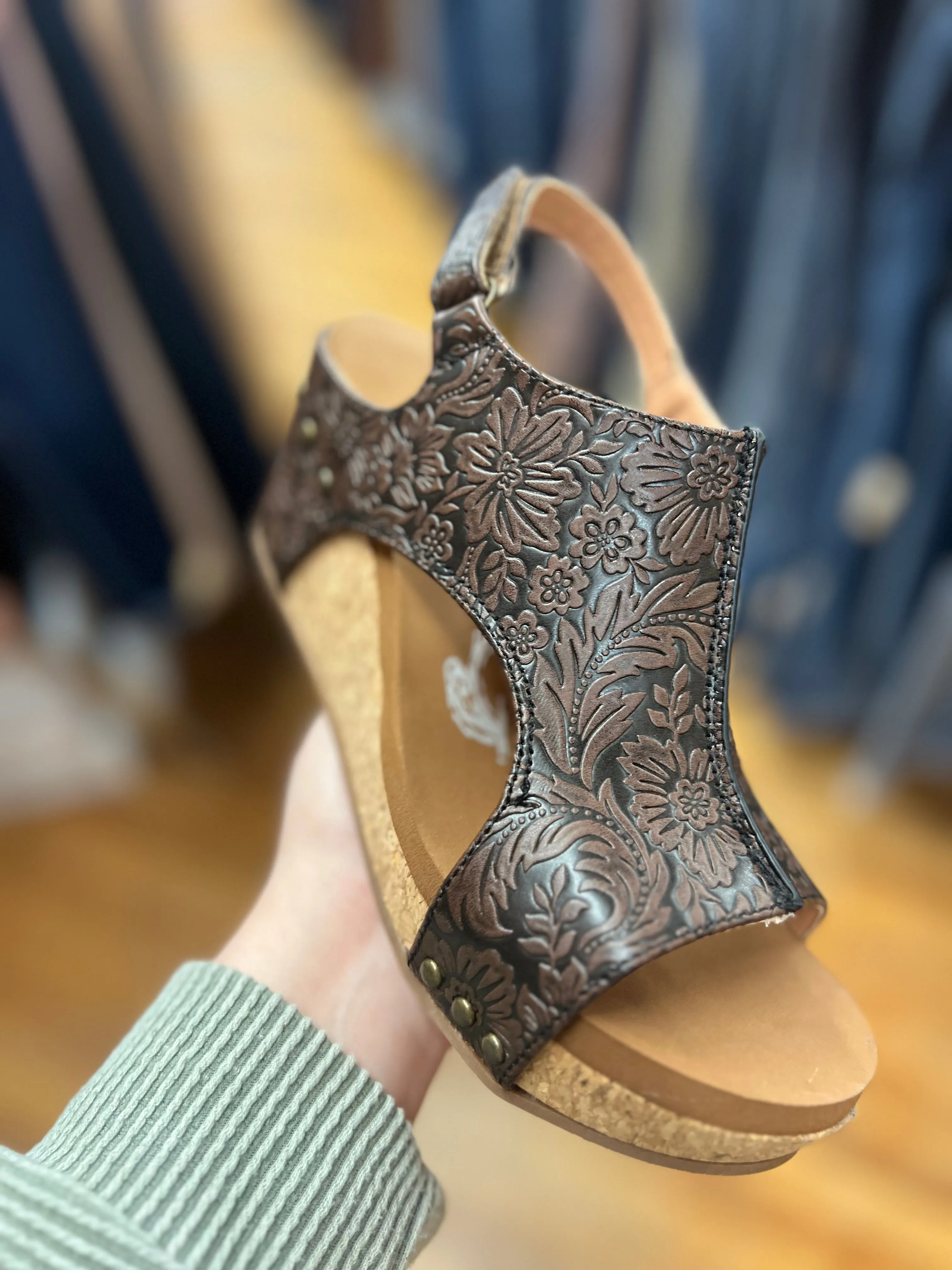 Liberty Tooled Wedge Sandals (1)