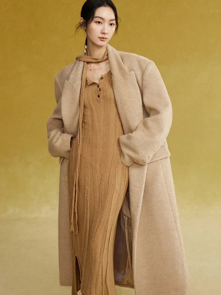 Long Oversized Double-breasted Coat