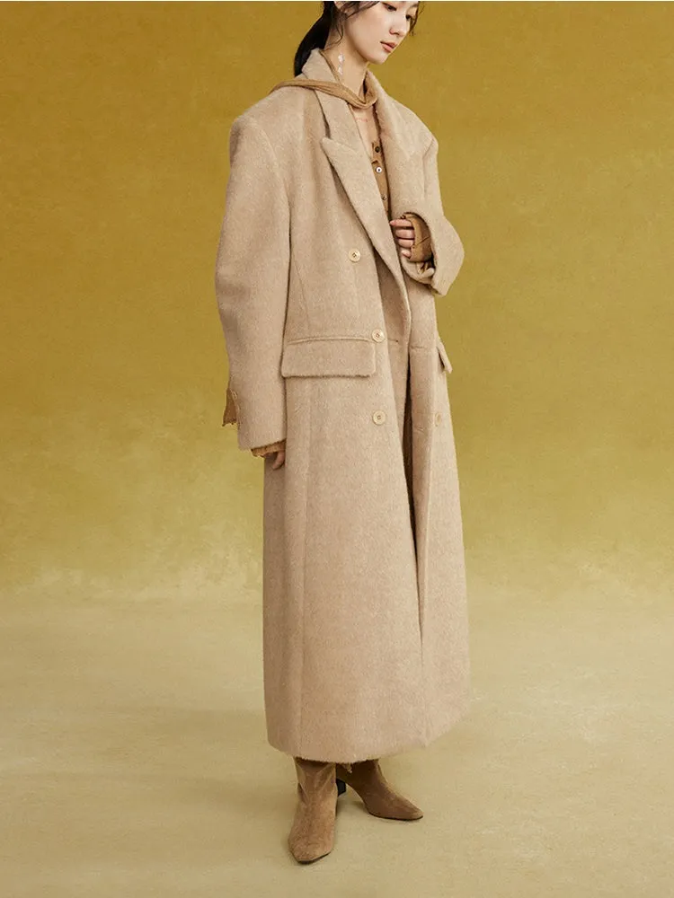 Long Oversized Double-breasted Coat