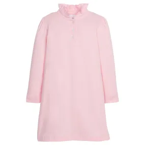 Long Sleeve Hastings Polo Dress- Light Pink