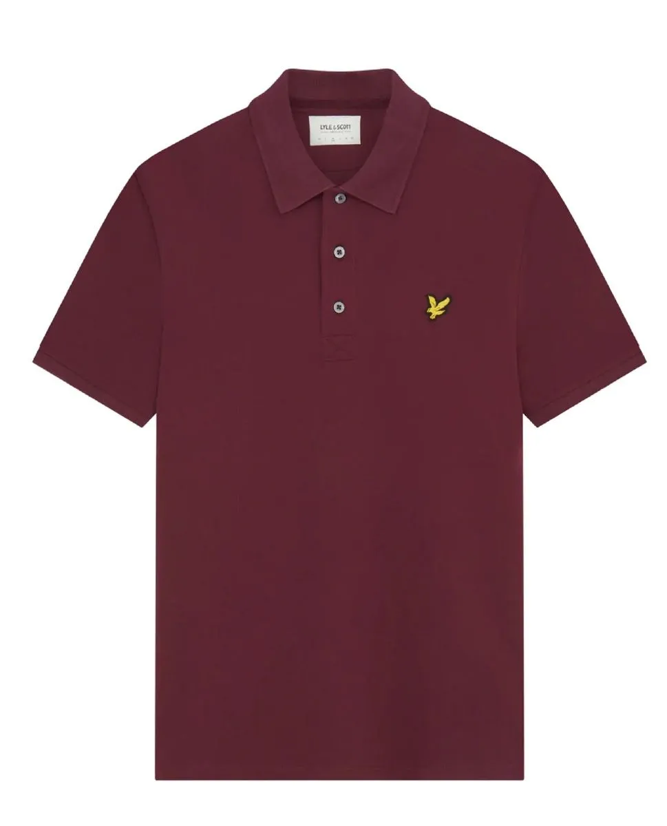 Lyle & Scott Casual Short Sleeve Polo Shirt Burgundy