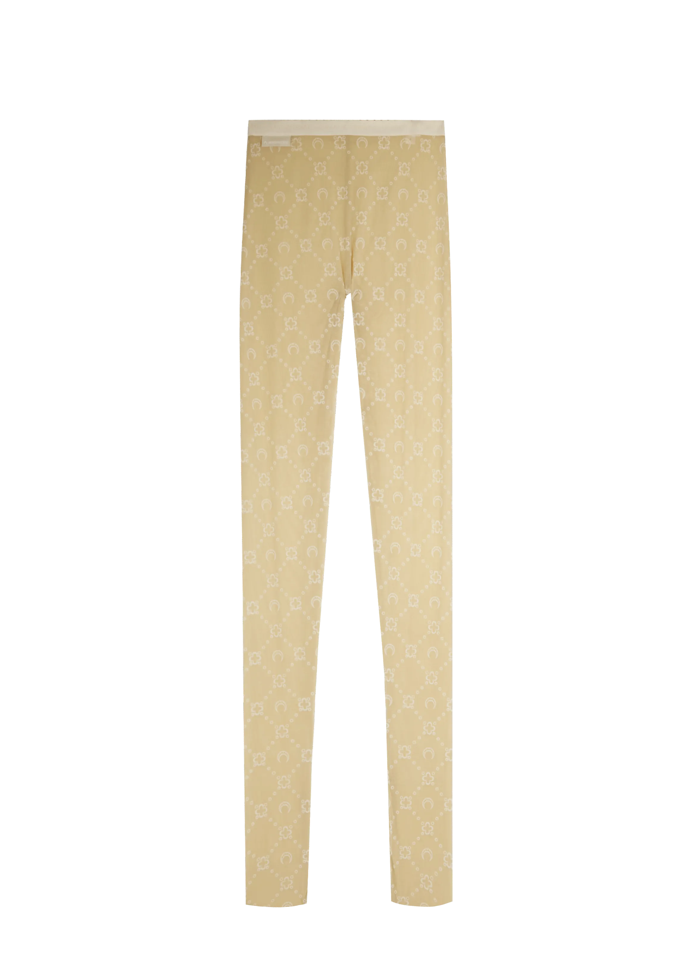 MARINE SERRE  Monogram-print tights - Beige