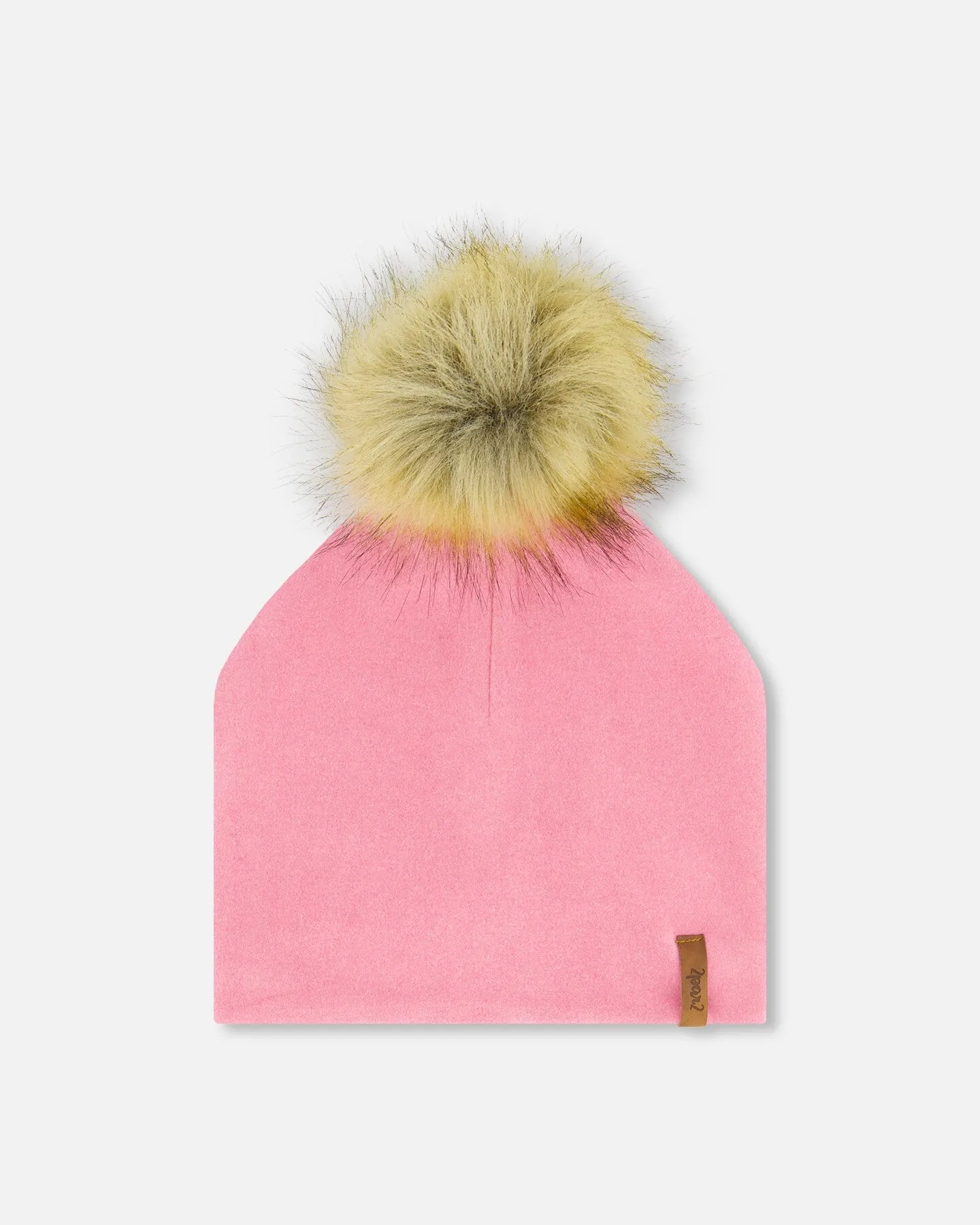 Mid-Season Jersey Detachable Pompom Hat Candy Pink