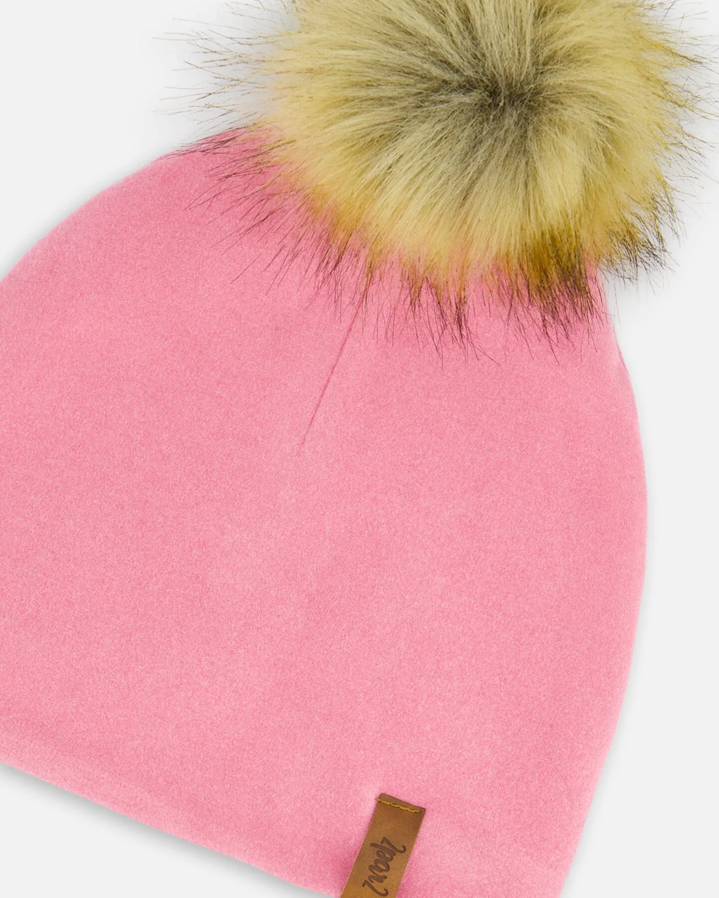 Mid-Season Jersey Detachable Pompom Hat Candy Pink