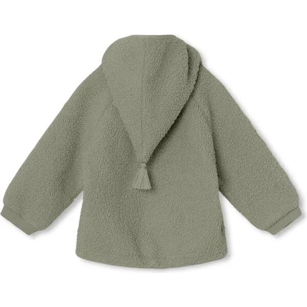 Mini A Ture Recycled Liff Teddy Fleece Jacket, Vert