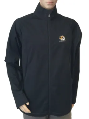 Missouri Tigers Champ Black LS Water Resistant Full Zip Jacket with Pockets (L)