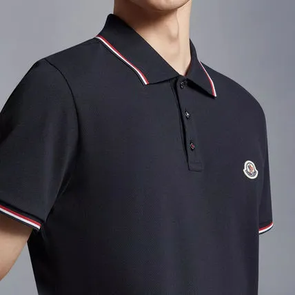 MONCLER  |Street Style Plain Cotton Short Sleeves Logo