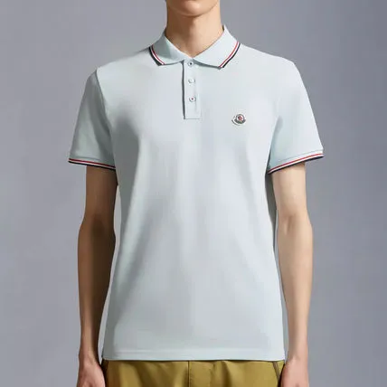 MONCLER  |Street Style Plain Cotton Short Sleeves Logo